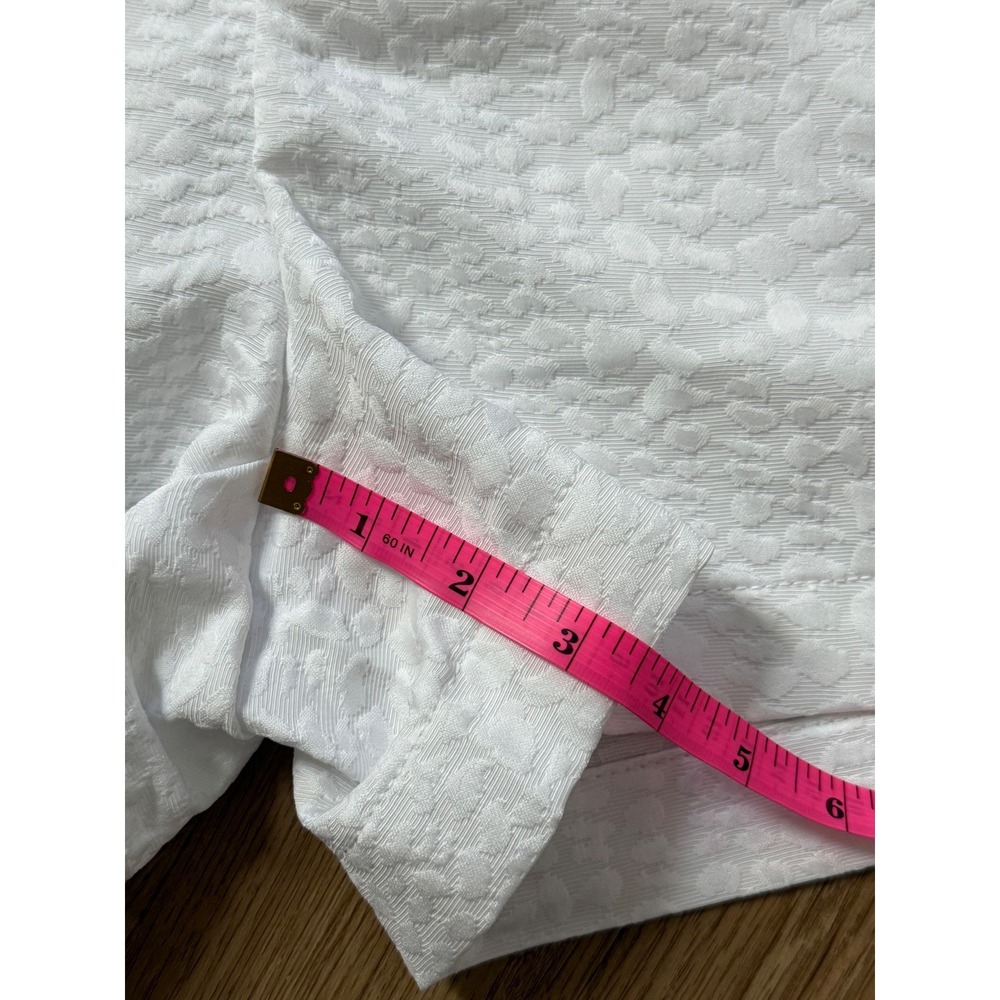 Calvin Klein Women's White Textured Shorts Size 14 Career‎ Casual Pockets NWT - Picture 12 of 13